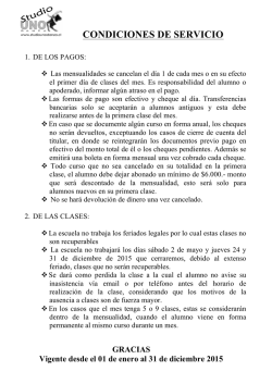 CONDICIONES DE SERVICIO