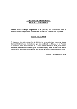 Convocatoria Junta General de Accionistas 2015