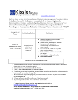 Kissler. T&eacute;cnico Instalaciones de BT/MT/AT