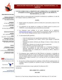 asociaci&oacute;n mexicana de medicina transfusional ac ammtac