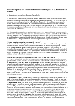 Indicaciones para el uso del sistema Dermalux&reg; en la higiene