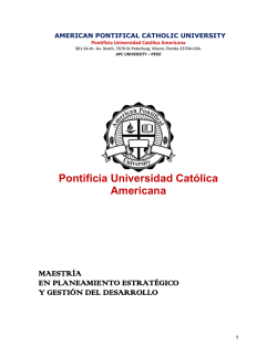 sobre la maestria - pontificia universidad cato&ldquo;lica americana en el