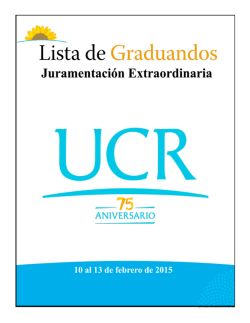 Lista de graduandos. Juramentaci&oacute;n Extraordinaria. Febrero 2015