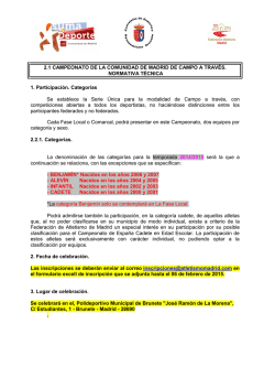 CROSS: Normativa Final Auton&oacute;mica Brunete 15 de Febrero