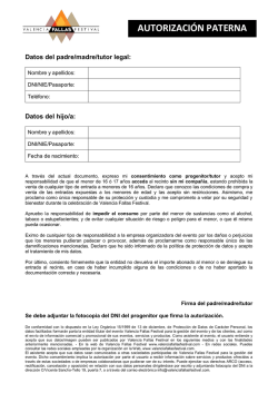 Permiso Paterno +16 - Valencia Fallas Festival