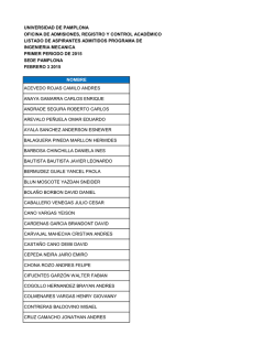 Listado - Universidad de Pamplona
