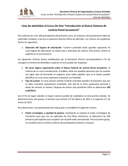 Lista de admitidos al Curso On-line &ldquo;Introducci&oacute;n al Nuevo Sistema