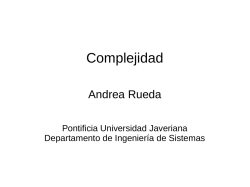 Complejidad - Departamento de Ingenier&iacute;a de Sistemas