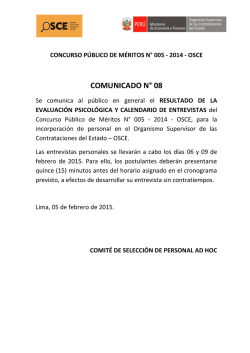 COMUNICADO N&deg; 08