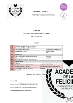 Jornadas Europeas de la Felicidad