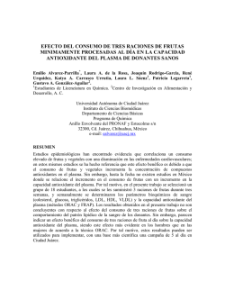efecto del consumo de tres raciones de frutas mini
