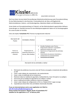 Kissler. T&eacute;cnico Programaci&oacute;n Industrial