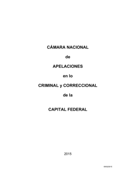 C&Aacute;MARA NACIONAL de APELACIONES en lo CRIMINAL y