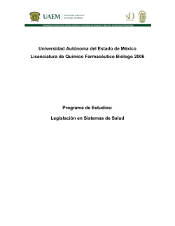 Universidad Aut&oacute;noma del Estado de M&eacute;xico Licenciatura de