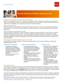 Invertir durante las distintas etapas de su vida (PDF*)