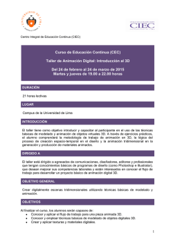 Taller de Animaci&oacute;n Digital