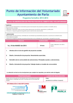 Punto de Informaci&oacute;n del Voluntariado Ayuntamiento de Parla
