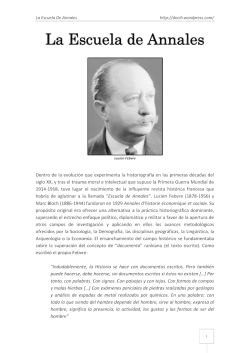 La Escuela de Annales