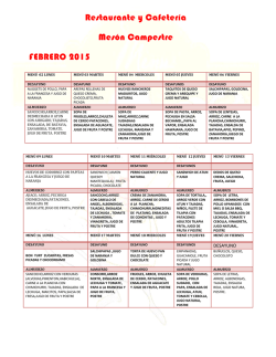 Restaurante y Cafeter&iacute;a Mes&oacute;n Campestre FEBRERO 2015