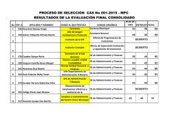 RESULTADOS DE LA EVALUACI&Oacute;N FINAL