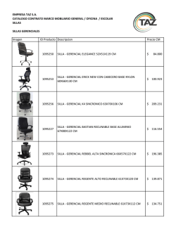 Cat&aacute;logo Sillas