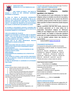 LUNES LENGUAJE Y COMUNICACI&Oacute;N Se&ntilde;ala cuales son hechos