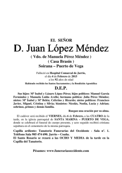 esquela - Funerarias del Occidente, SL