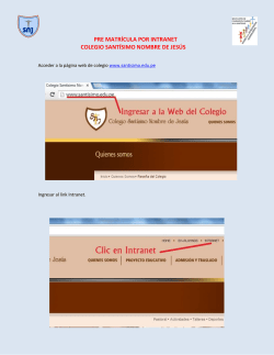 pre matr&iacute;cula por intranet colegio sant&iacute;simo nombre de jes&uacute;s