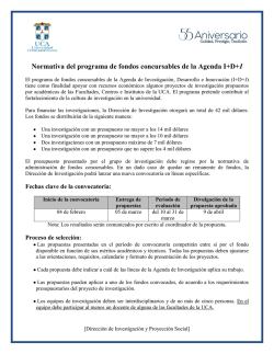Programa Fondos para la investigaci&oacute;n (FIUCA)