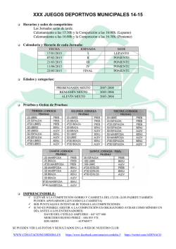 Juegos Municipales 14-15 - Club Deportivo Nataci&oacute;n C&oacute;rdoba