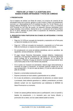fiesta de la tuna y la aceituna 2015 bases stands artesanos