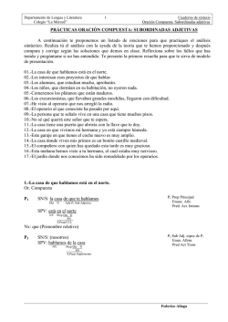 listado de oraciones adjetivas