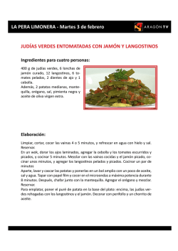 LA PERA LIMONERA - Martes 3 de febrero JUD&Iacute;AS VERDES