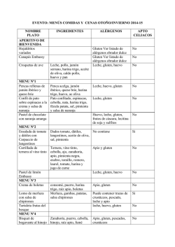 evento: men&uacute;s comidas y cenas oto&ntilde;o/invierno 2014