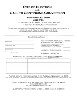 Flyer - Rite of Election 2015 - the Archdiocese of San Francisco