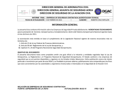 Lista de Empresas de Seguridad Contrada Autorizadas y Vigentes