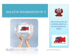 BOLETIN INFORMATIVO N&deg; 2 - Gobierno Regional de Jun&iacute;n