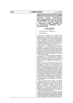 D.S. N&ordm; 016-2015-EF - Ministerio de Econom&iacute;a y Finanzas