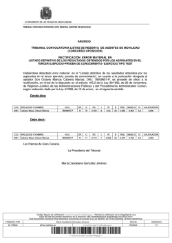 Tercer ejercicio - Ayuntamiento de Las Palmas de Gran Canaria