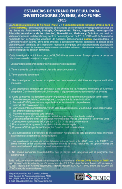 estancias de verano en ee.uu. para investigadores j&oacute;venes, amc