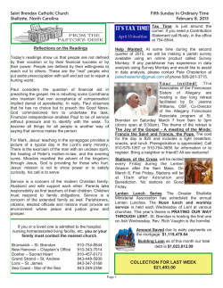 February 8, 2015 - St. Brendan the Navigator Catholic Church