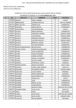 D&iacute;a 09 de Febrero &ndash; Masculinos