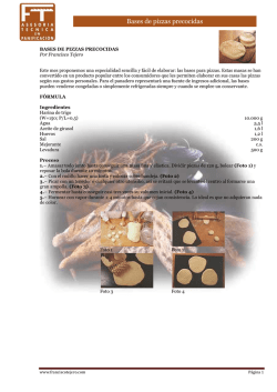 Bases de pizzas precocidas
