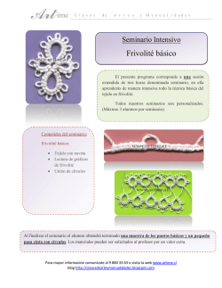 Seminario b&aacute;sico de Frivolit&eacute;