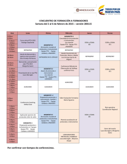 I ENCUENTRO DE FORMACI&Oacute;N A