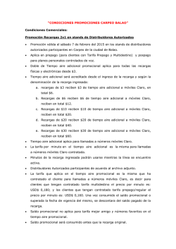 &ldquo;CONDICIONES PROMOCIONES CARPEO BALAO