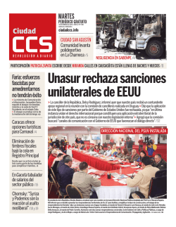 Unasur rechaza sanciones unilaterales de EEUU