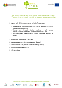 CRITERIOS Y ORDEN ADMISI&Oacute;N ALUMNADO