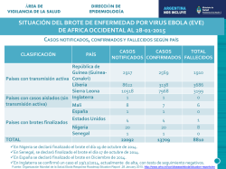 situaci&oacute;n del brote de enfermedad por virus ebola (eve)