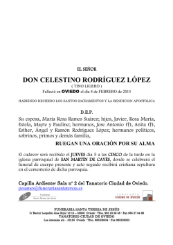 esquela - Funeraria Santa Teresa